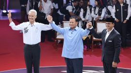 Acara Debat perdana Calon Presiden (Capres) 2024 yang digelar di kantor KPU. (Dok. Tim Media Prabowo-Gibran)

