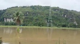 Kondisi banjir yang melanda Kabupaten Lima Puluh Kota, Sumatra Barat. (Dok. BPBD Kabupaten Lima Puluh Kota)
