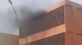 Kebakaran tempat karaoke New Orange di Kota Tegal, Jawa Tengah. (Instagram.com/@tegalterkiniid)
